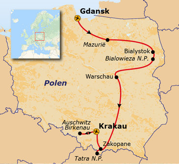 Route Polen, 14 dagen