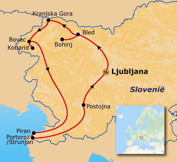 Route Slovenië 