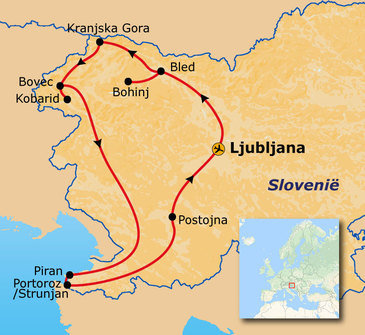 Route Slovenië 