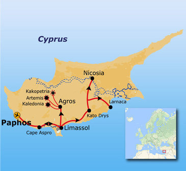 Route Cyprus, 9 dagen