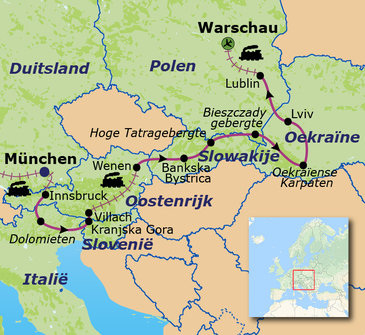 Route Centraal Europa, 22 dagen