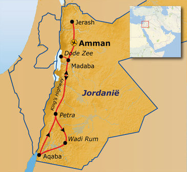 Route Jordanië, 8 dagen 