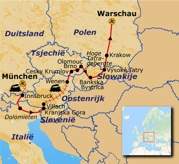 Nieuwe Route 2022 Centraal Europa, 22 dagen