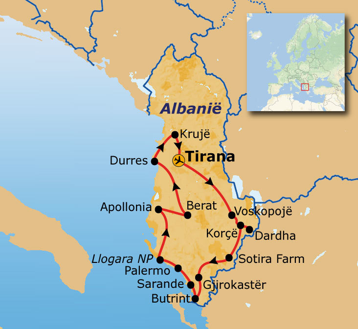 Route Albanië, 11 dagen