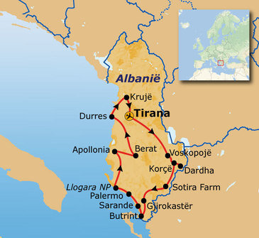 Route Albanië, 11 dagen