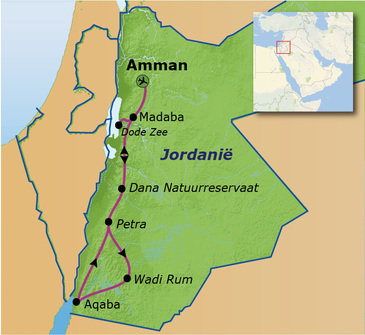 Route Jordanië, 8 dagen