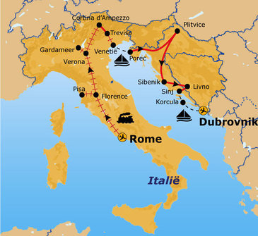 Route Italië & Kroatië - 20 dagen