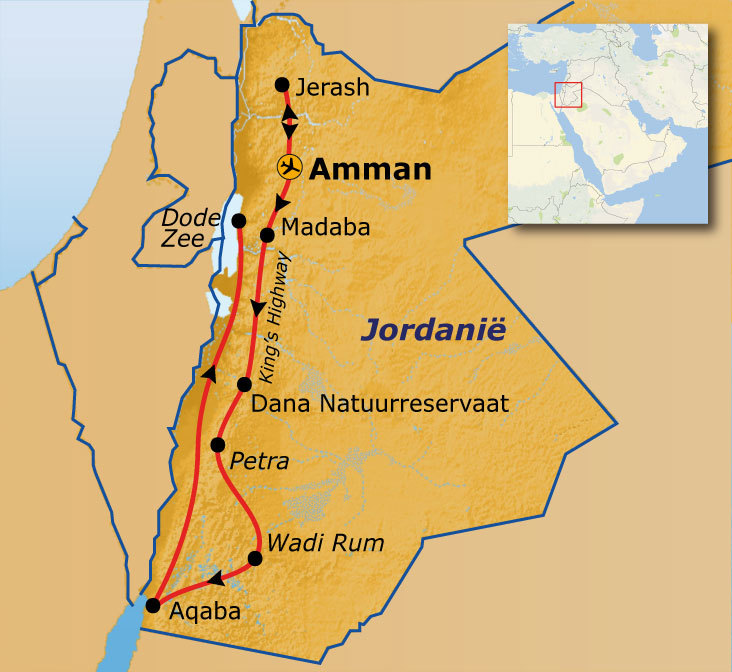 Route Jordanië Premium, 10 dagen