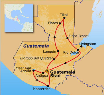 vanaf 2023: route Guatemala, 21 dagen
