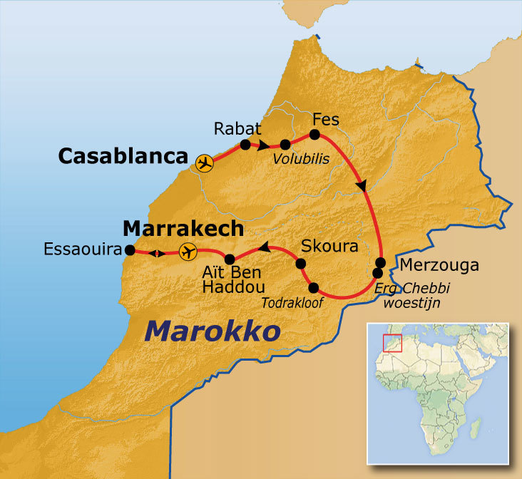 Route Marokko, 14 dagen