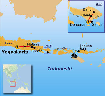 Route Java, Bali & Sunda, 18 dagen