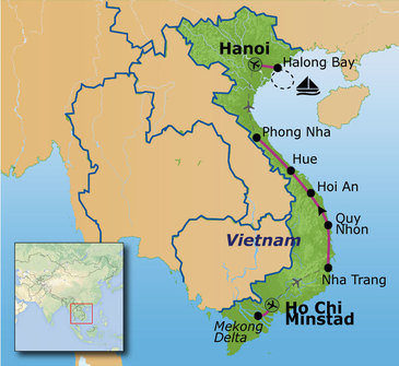 Route Vietnam, 16 dagen 2023