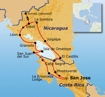 Route Nicaragua en Costa Rica, 22 dagen