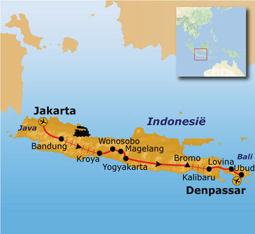 Route Java en Bali, 19 dagen