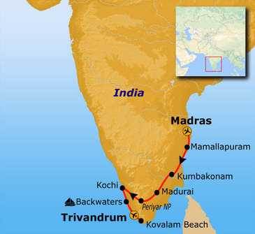 Route Zuid India Hoogtepunten, 16 dagen 