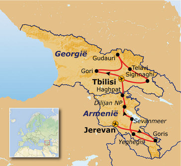 route Armenië en Georgië, 18 dagen