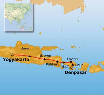 Route Java en Bali, 15 dagen