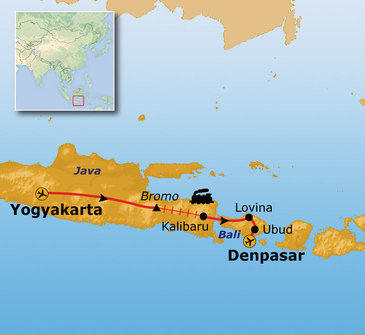 Route Java en Bali, 15 dagen
