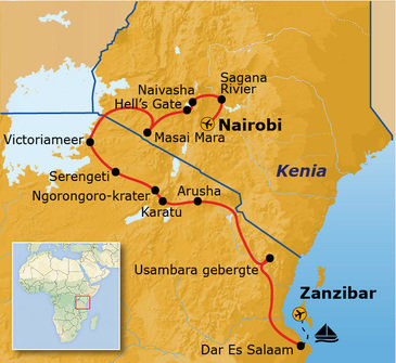 Route 22-35 Kenia & Tanzania, 20 dagen