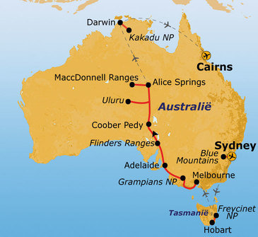 Route 2 Australië reis, 29 dagen