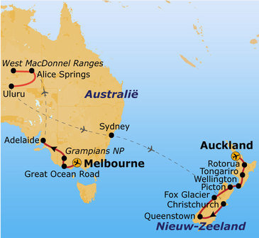 Route 2, Australië & Nieuw-Zeeland, 30 dagen