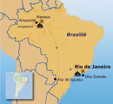 Route Brazilië, 15 dagen