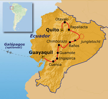 Route vanaf maart 2024: Ecuador, 17 dagen