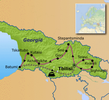 Route Georgië familiereis 2024