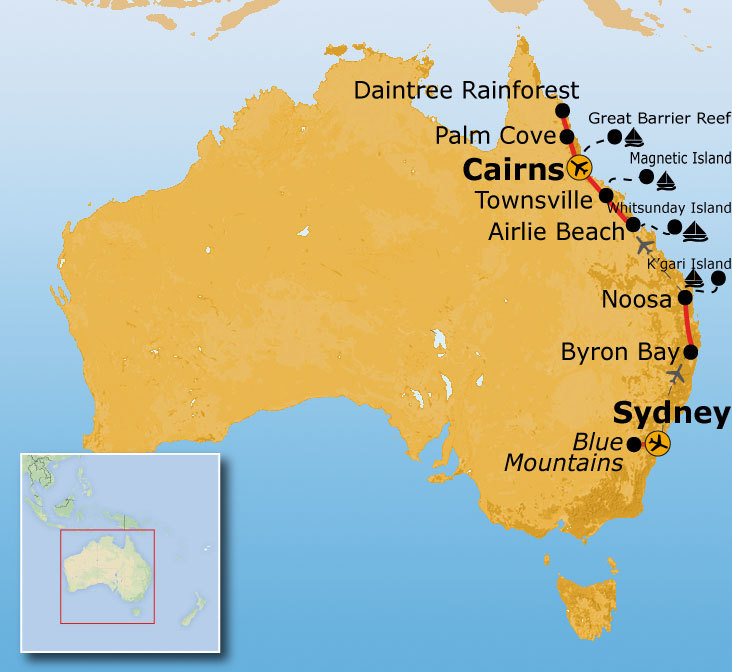 Route Australië, 22 dagen