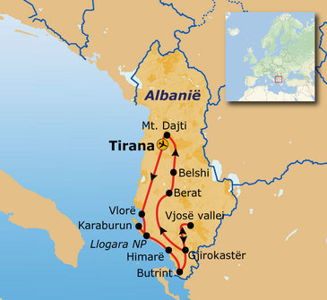 Route Albanië, 10 dagen