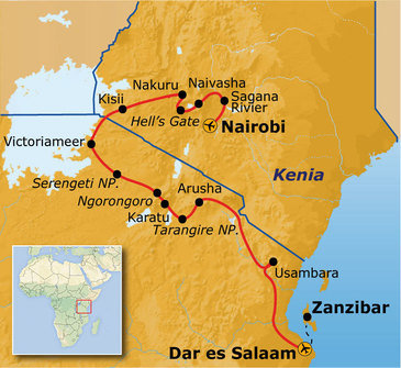 Route 22-35 Kenia & Tanzania, 20 dagen