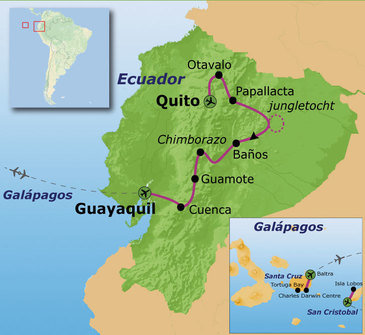 Route Ecuador en Galapagos, 22 dagen