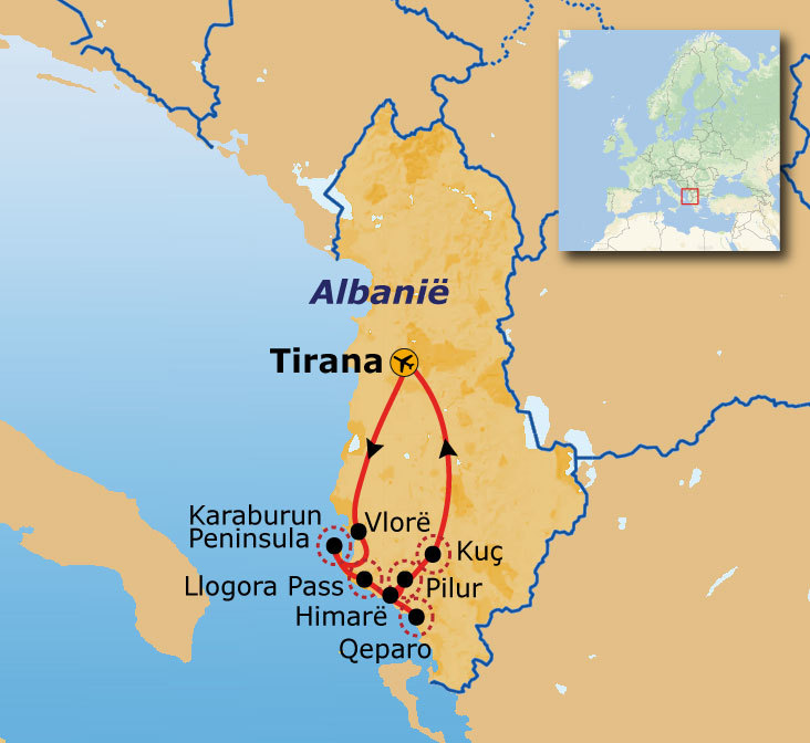 Route Albanië, 8 dagen 