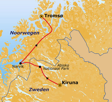 Route 7 daagse reis Zweden en Noorwegen 