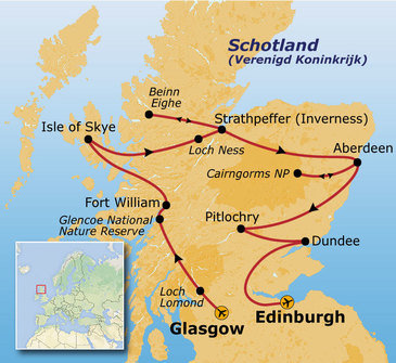 Route Schotland, 14 dagen 