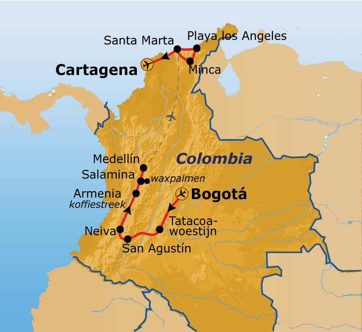 Route Colombia, 21 dagen 2025 