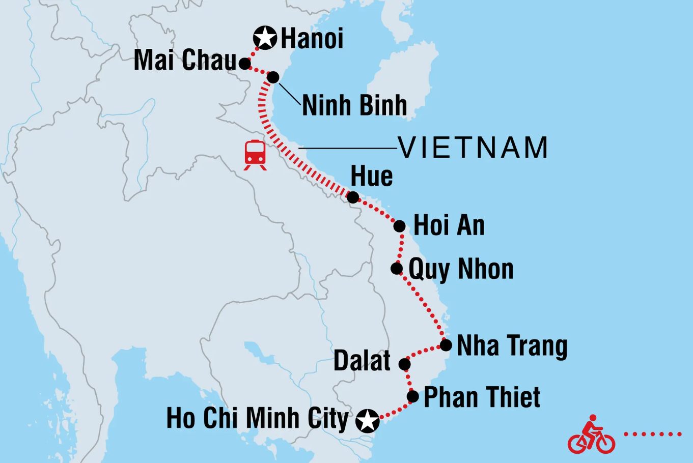 Route Vietnam, 17 dagen