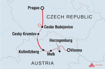 8-daagse fietsreis van Praag naar Wenen