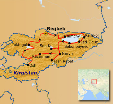 Route Kirgistan, 18 dagen 