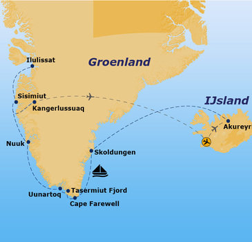 Route Groenland, 15 dagen