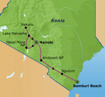 Route Kenia, 16 dagen