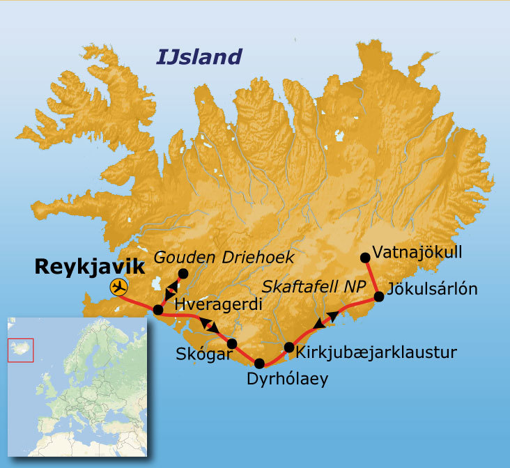 Route IJsland, 8 dagen