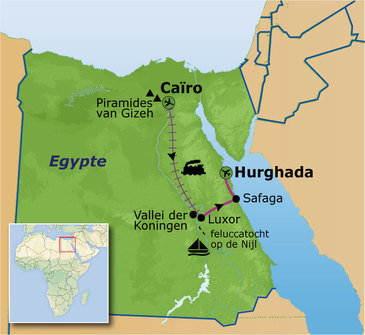 Route Egypte, 9 dagen