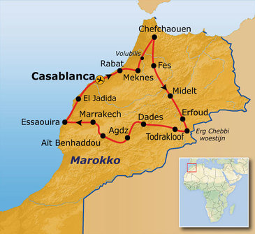 Route Marokko, 22 dagen
