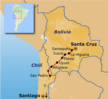 Route Bolivia en Chili, 21 dagen