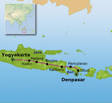Route Java en Bali, 16 dagen 
