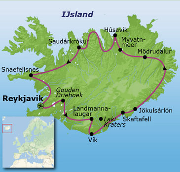 Route IJsland, 14 dagen