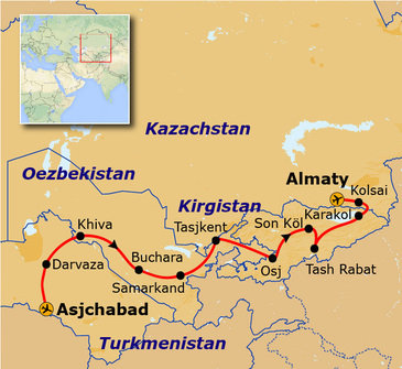 Route Korte Zijderoute, 24 dagen
