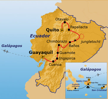 Route Ecuador en Galapagos, 21 dagen