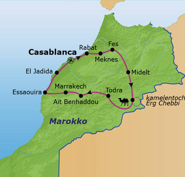 Route Marokko, 15 dagen
